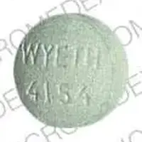 Isordil titradose (Isosorbide dinitrate [ eye-soe-sor-bide-dye-nye-trate ])-WYETH 4154-20 mg-Green-Round