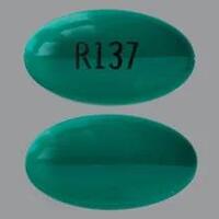 Accutane (Isotretinoin (oral) [ eye-so-tret-i-noyn ])-R137-40 mg-Green-Capsule-shape