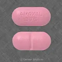 Amoxil (Amoxicillin [ am-ox-i-sil-in ])-AMOXIL 875-875 mg-Pink-Oval