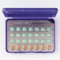 Microgestin fe 1.5/30 (birth control) (Ethinyl estradiol and norethindrone (birth control) [ eth-in-il-ess-tra-dye-ole-and-nor-eth-in-drone ])-P-D 916-ethinyl estradiol 0.03 mg / norethindrone 1.5 mg-Green-Round