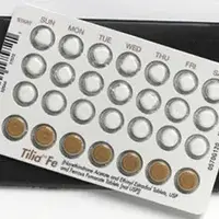 Tilia fe (birth control) (Ethinyl estradiol and norethindrone (birth control) [ eth-in-il-ess-tra-dye-ole-and-nor-eth-in-drone ])-PD 555-ethinyl estradiol 0.035 mg / norethindrone acetate 1 mg-White-Round