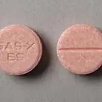 Gas-x extra strength (Simethicone [ sye-meth-i-cone ])-GAS-X ES-simethicone 125 mg-Pink-Round