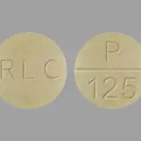 Wp thyroid (Thyroid desiccated [ thye-roid ])-RLC P 125-81.25 mg (1 ¼ grain)-Yellow-Round