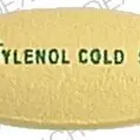 Duraflu (325) (Acetaminophen, dextromethorphan, guaifenesin, and pseudoephedrine [ a-seet-a-min-oh-fen, dex-troe-me-thor-fan, gwye-fen-e-sin, soo-doe-ee-fed-rin ])-TYLENOL COLD SC-325 mg / 15 mg / 200 mg / 30 mg-Yellow-Oval