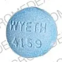 Isordil titradose (Isosorbide dinitrate [ eye-soe-sor-bide-dye-nye-trate ])-WYETH 4159-30 mg-Blue-Round