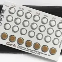 Tilia fe (birth control) (Ethinyl estradiol and norethindrone (birth control) [ eth-in-il-ess-tra-dye-ole-and-nor-eth-in-drone ])-WATSON 0142-ethinyl estradiol 0.035 mg / norethindrone acetate 1 mg-Green-Six-sided