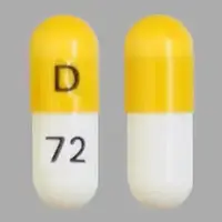 Efavirenz (Efavirenz [ e-fav-ir-enz ])-D 72-50 mg-White & Yellow-Capsule-shape