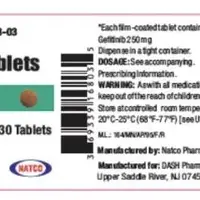 Gefitinib (Gefitinib [ ge-fi-ti-nib ])-N 250-250 mg-Brown-Round