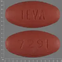 Levofloxacin (systemic) (monograph) (Levaquin)-TEVA 7291-250 mg-Pink-Oval