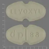 Levoxyl (Levothyroxine [ lee-voe-thye-rox-een ])-LEVOXYL dp 88-88 mcg (0.088 mg)-Green-Oval