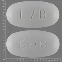 Linezolid (oral/injection) (Linezolid (oral/injection) [ lin-ez-oh-lid ])-LZD 600-600 mg-White-Oval