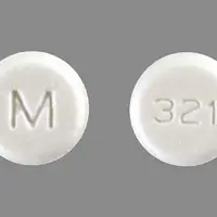 Lorazepam (injection) (Lorazepam (injection) [ lor-a-ze-pam ])-M 321-0.5 mg-White-Round