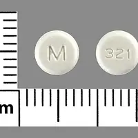 Lorazepam (injection) (Lorazepam (injection) [ lor-a-ze-pam ])-M 321-0.5 mg-White-Round