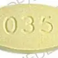 Meclizine (Meclizine [ mek-li-zeen ])-par 035-25 mg-White & Yellow-Oval