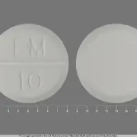 Methimazole (Methimazole [ me-thim-a-zole ])-EM 10-10 mg-White-Round