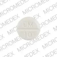 Methimazole (Methimazole [ me-thim-a-zole ])-EM 10-10 mg-White-Round