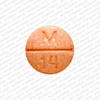 Methotrexate (Methotrexate (oral) [ meth-oh-trex-ate ])-M 14-2.5 mg-Orange-Round