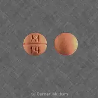 Methotrexate (Methotrexate (oral) [ meth-oh-trex-ate ])-M 14-2.5 mg-Orange-Round