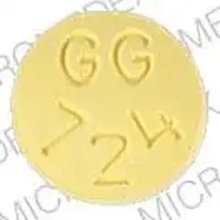 Naprelan 500 (Naproxen [ na-prox-en ])-GG 724-250 mg-Yellow-Round