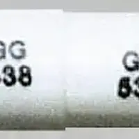 Nitrofurantoin (Nitrofurantoin [ nye-troe-fue-ran-toin ])-GG538-25 mg-White-Capsule-shape