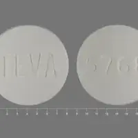 Olanzapine (Olanzapine (oral) [ oh-lanz-a-peen ])-TEVA 5768-5 mg-White-Round