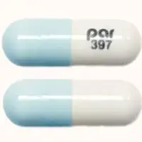 Omeprazole and sodium bicarbonate (Omeprazole and sodium bicarbonate [ oh-me-pray-zol-and-so-dee-um-by-kar-bon-ate ])-par 397-20 mg / 1100 mg-Blue & White-Capsule-shape