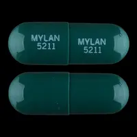 Good sense omeprazole (Omeprazole [ oh-mep-ra-zol ])-MYLAN 5211 MYLAN 5211-10 mg-Green-Capsule-shape