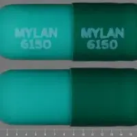 Omeprazole + syrspend sf alka (Omeprazole [ oh-mep-ra-zol ])-MYLAN 6150 MYLAN 6150-20 mg-Green-Capsule-shape