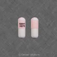 Oxazepam (Oxazepam [ ox-a-ze-pam ])-59911 5876-10 mg-Pink-Capsule-shape