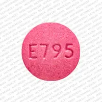 Oxymorphone (Oxymorphone [ ox-ee-mor-fone ])-E795 10-10 mg-Red-Round