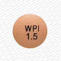 Paliperidone (injection) (Paliperidone (injection) [ pal-ee-per-i-done ])-WPI 1.5-1.5 mg-Beige-Round