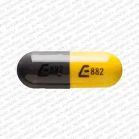 Phentermine (Phentermine [ fen-ter-meen ])-E882 E882-15 mg-Gray / Yellow-Capsule-shape