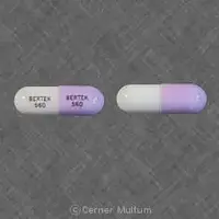 Phenytoin (Phenytoin (oral) [ fen-i-toyn ])-BERTEK 560 BERTEK 560-100 mg-Lavender & White-Capsule-shape