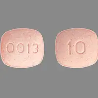 Pravastatin (Pravastatin [ prav-a-stat-in ])-0013 10-10 mg-Pink-Oval