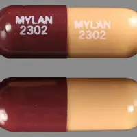 Prazosin (Prazosin [ pra-zoe-sin ])-MYLAN 2302 MYLAN 2302-2 mg-Brown / Beige-Capsule-shape