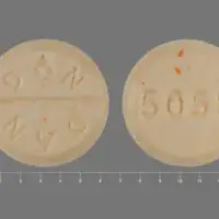 Prednisolone (systemic) (monograph) (Orapred)-5059 DAN DAN-5 mg-Orange-Round