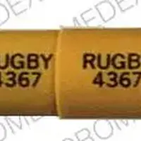 Procainamide (injection) (Procainamide (injection) [ proe-kane-a-mide ])-RUGBY 4367 RUGBY 4367-250 mg-Yellow-Capsule-shape