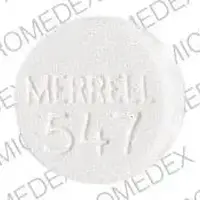 Quinine (Quinine [ kwye-nine ])-MERRELL 547-260 MG-White-Round