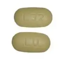 Ranolazine (Ranolazine [ ra-noe-la-zeen ])-LU L32-1000 mg-Yellow-Oval