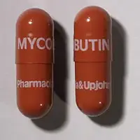 Rifabutin (Rifabutin [ rif-a-bue-tin ])-MYCOBUTIN Pharmacia & Upjohn-150 mg-Brown-Capsule-shape