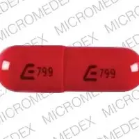 Rifampin (Rifampin (oral/injection) [ rif-am-pin ])-E799 E799-300 mg-Red-Capsule-shape