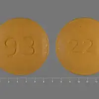 Risperidone (Risperidone (oral) [ ris-per-i-done ])-93 221-0.25 mg-Yellow-Round