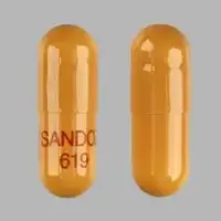 Rivastigmine transdermal (Rivastigmine transdermal [ riv-a-stig-meen ])-SANDOZ 619-3 mg-Orange-Capsule-shape