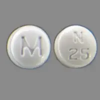 Ropinirole (Ropinirole (oral) [ roe-pin-i-role ])-M N 25-0.25 mg-White-Round