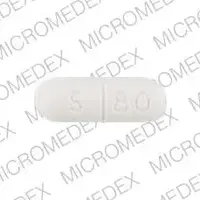 Sotalol (Sotalol (oral/injection) [ soe-ta-lol ])-G S 80-80 mg-White-Capsule-shape