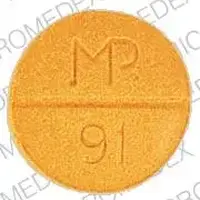 Sulfasalazine (Sulfasalazine)-MP 91-500 mg-Orange-Round