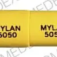 Temazepam (Temazepam [ te-maz-e-pam ])-MYLAN 5050 MYLAN 5050-30 mg-Yellow-Capsule-shape