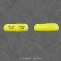 Temazepam (Temazepam [ te-maz-e-pam ])-MYLAN 5050 MYLAN 5050-30 mg-Yellow-Capsule-shape