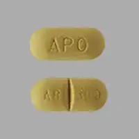 Abacavir (Abacavir [ a-bak-a-veer ])-APO AB 300-300 mg (base)-Yellow-Capsule-shape