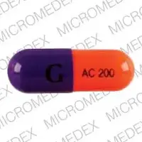 Acebutolol (Acebutolol [ a-se-bue-toe-lol ])-G AC 200-200 mg-Purple / Orange-Capsule-shape